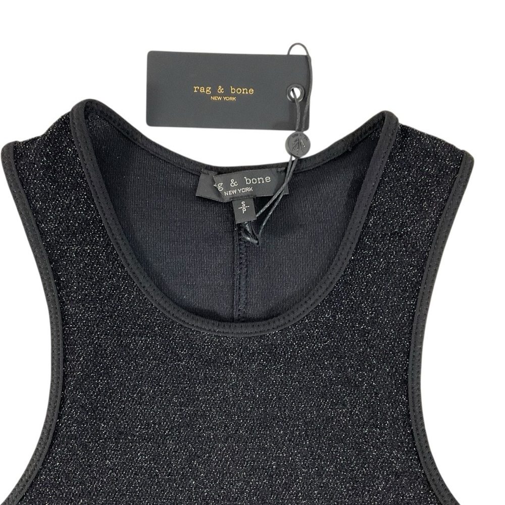 NWT Rag & Bone Lilith Sparkle Knit Tank Top Black Size Small - Picture 7 of 10